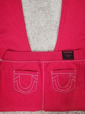 NWD True Religion Pull-On Flare Jeans Red Anniversary XL